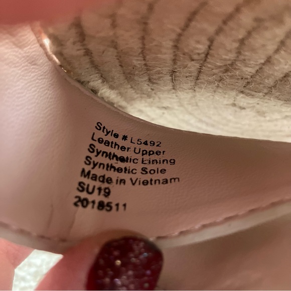 J. Crew Leather Cream Espadrille Slides with Gold Buckle Size 10‎ - Picture 5 of 5